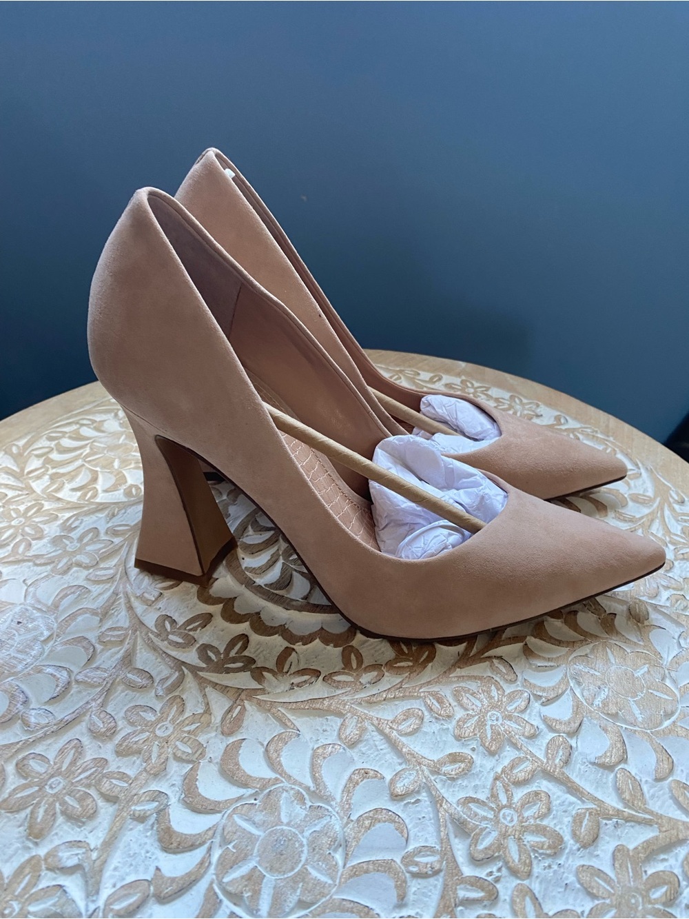 NWT Vince Camuto Women's Pointed Toe Block Heel Pumps in Blush